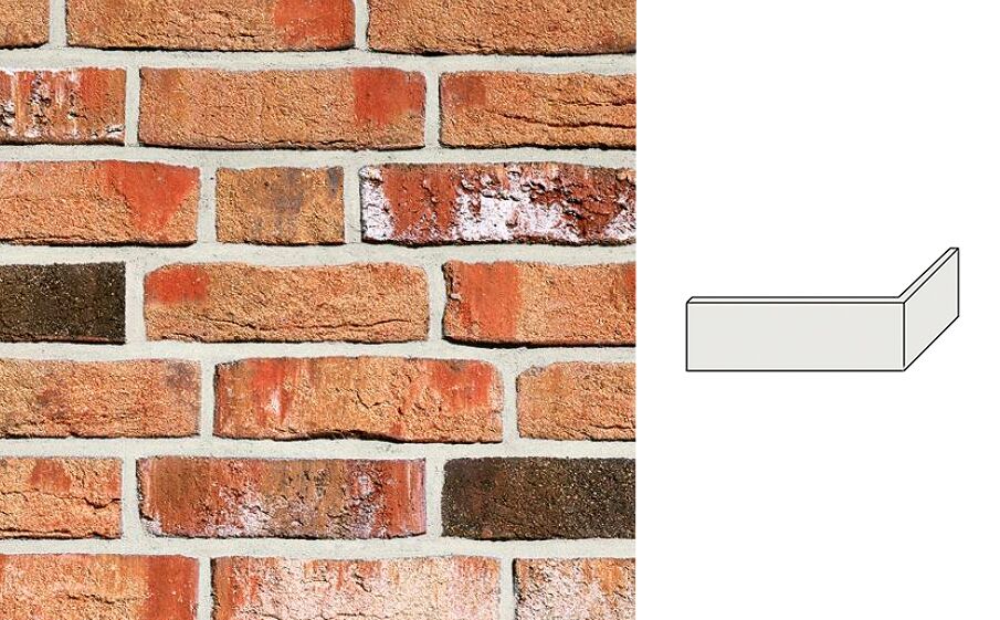 Плитка угловая MOORBRAND torf-bunt NF угол 240x14x71x115мм Querenstede Roben купить в Санкт-Петербурге