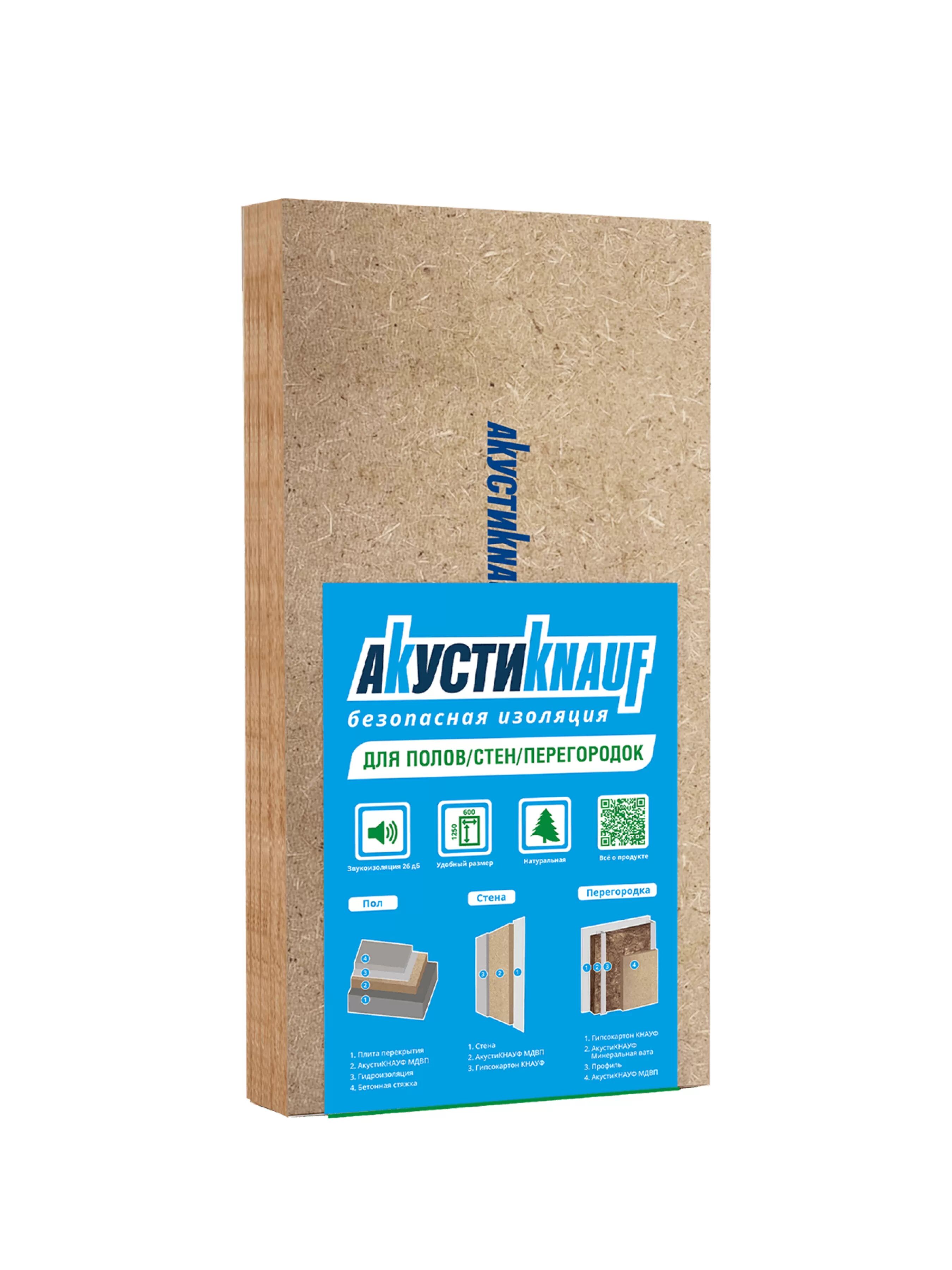 МДВП АкустиКНАУФ 12х600х1250мм/8шт./6м2/0.072м3 купить в Санкт-Петербурге