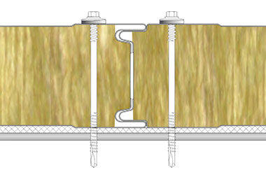  Стеновая трехслойная сэндвич-панель с видимым креплением Z-Lock   купить в Санкт-Петербурге