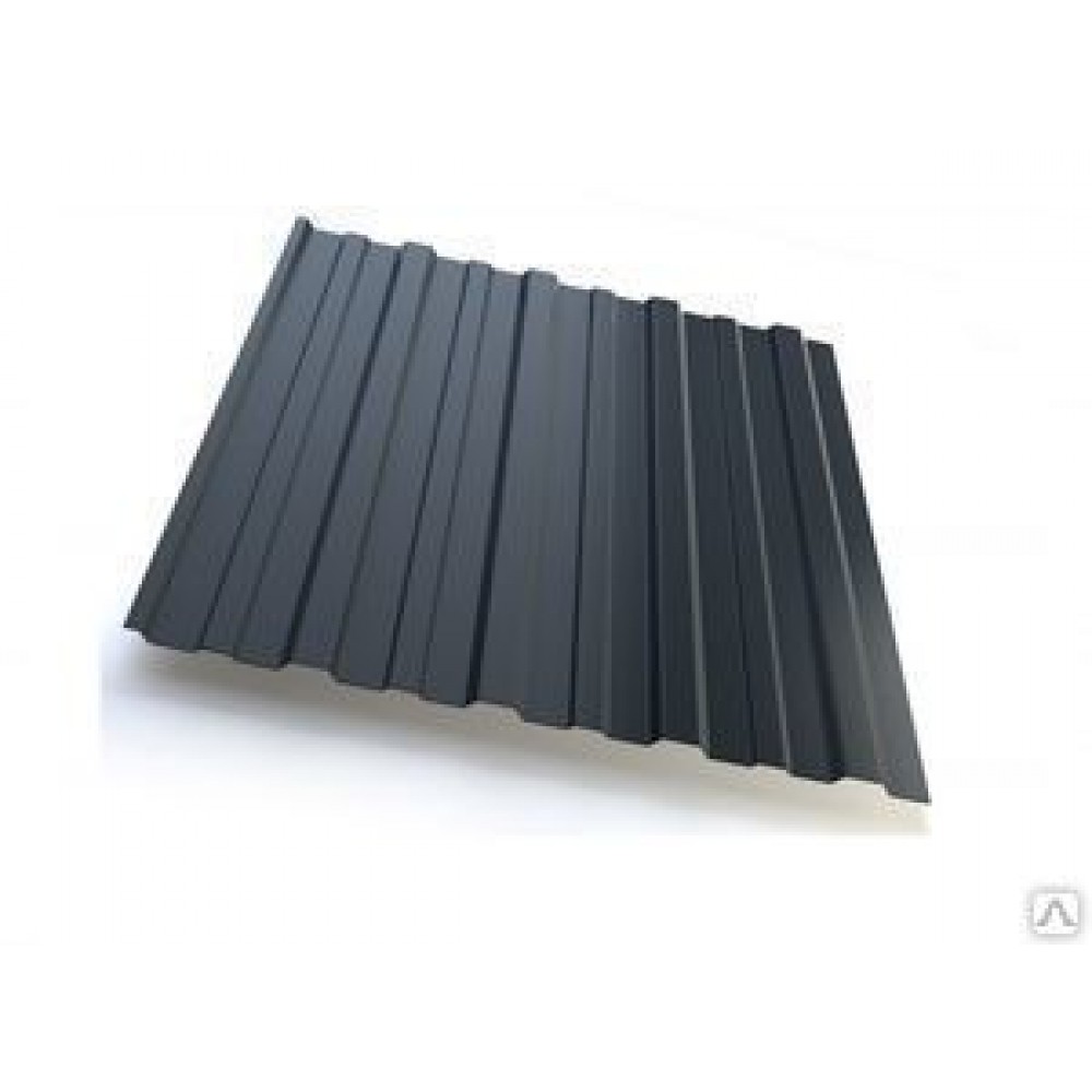 Профнастил (профлист) С8 темно-серый двусторонний Длина листа: 2м купить в Санкт-Петербурге
