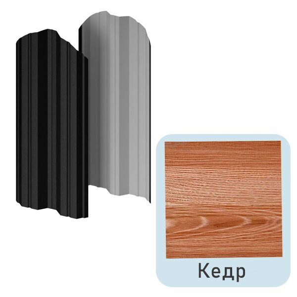 Штакетник МП М-111-О фигурный 0.50мм Ecosteel Texture {длины по списку} купить в Санкт-Петербурге