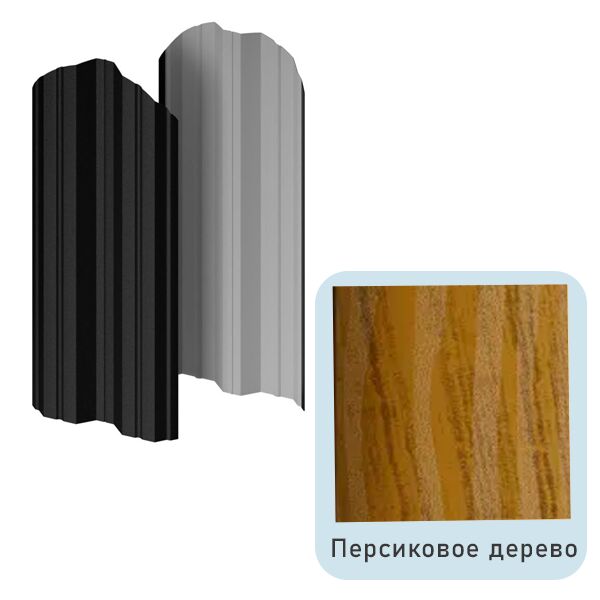 Штакетник МП М-111-О фигурный 0.50мм Ecosteel Texture {длины по списку} купить в Санкт-Петербурге