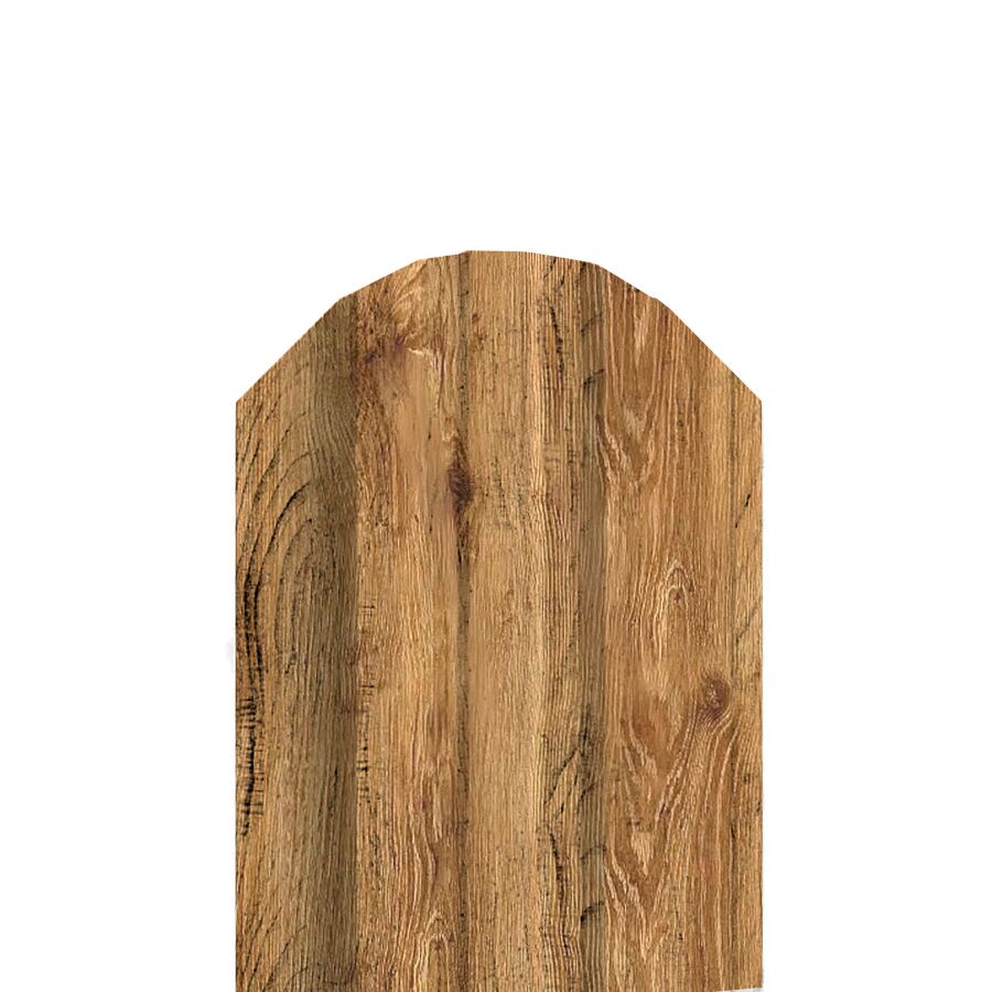 Штакетник МП TRAPEZE-O фигурный 0.45мм Античный Дуб Ecosteel Matt двусторонний {длины по списку} купить в Санкт-Петербурге