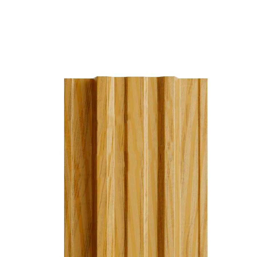 Штакетник МП TRAPEZE-T прямой 0.50мм Золотой Дуб Ecosteel Textur двусторонний {длины по списку} купить в Санкт-Петербурге