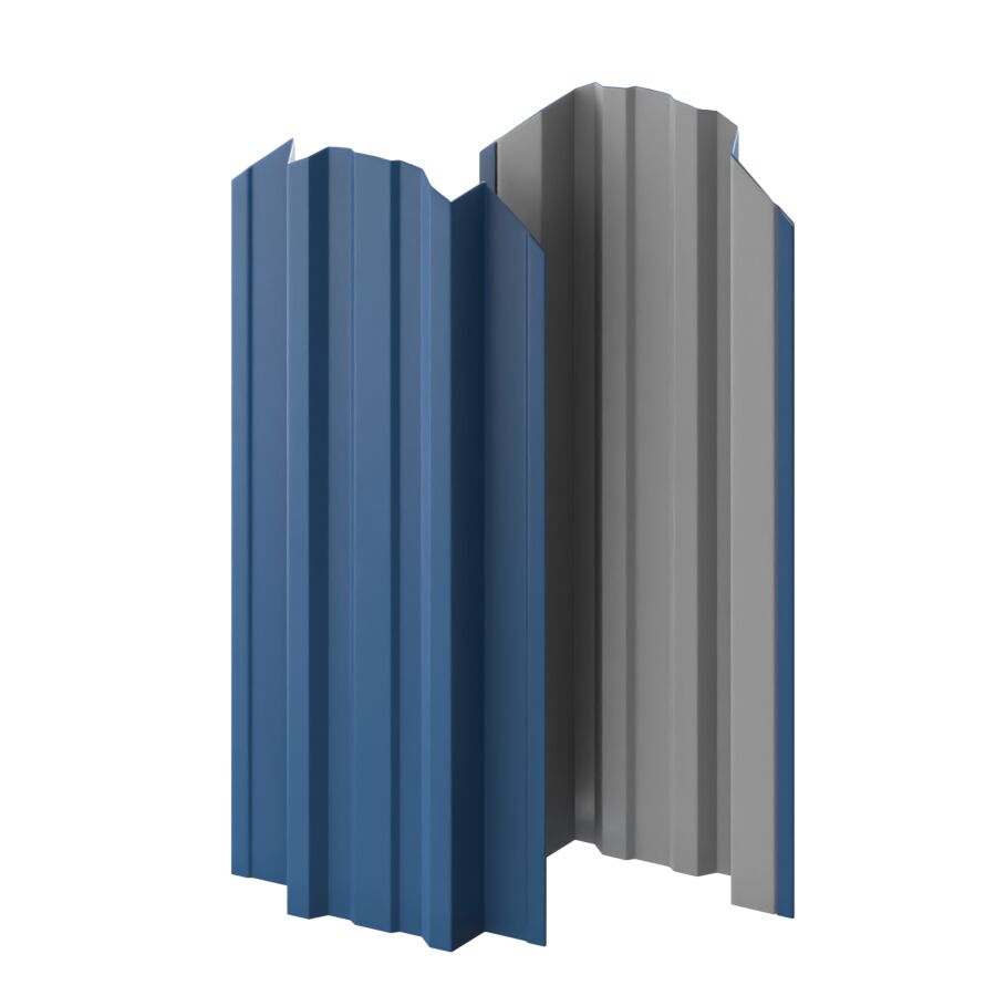 Штакетник МП TRAPEZE-O фигурный 0.50мм RR35 (синий) Puretan {длины по списку} купить в Санкт-Петербурге