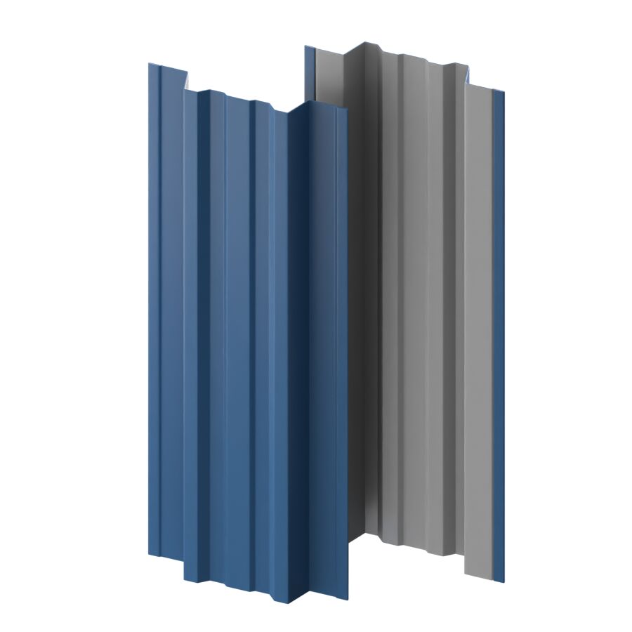 Штакетник МП TRAPEZE-T прямой 0.50мм RR35 (синий) Puretan {длины по списку} купить в Санкт-Петербурге