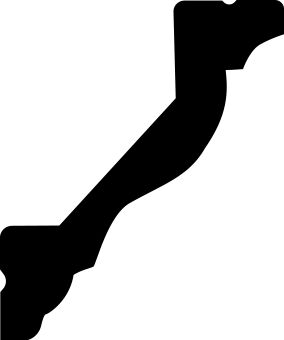 Карниз 6.50.299 2000х37х45 Европласт купить в Санкт-Петербурге