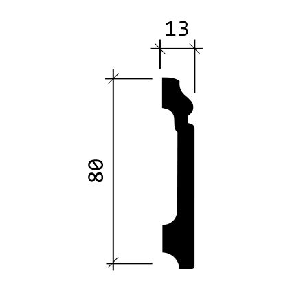 Плинтус 6.53.112 2000х80х13 Европласт купить в Санкт-Петербурге