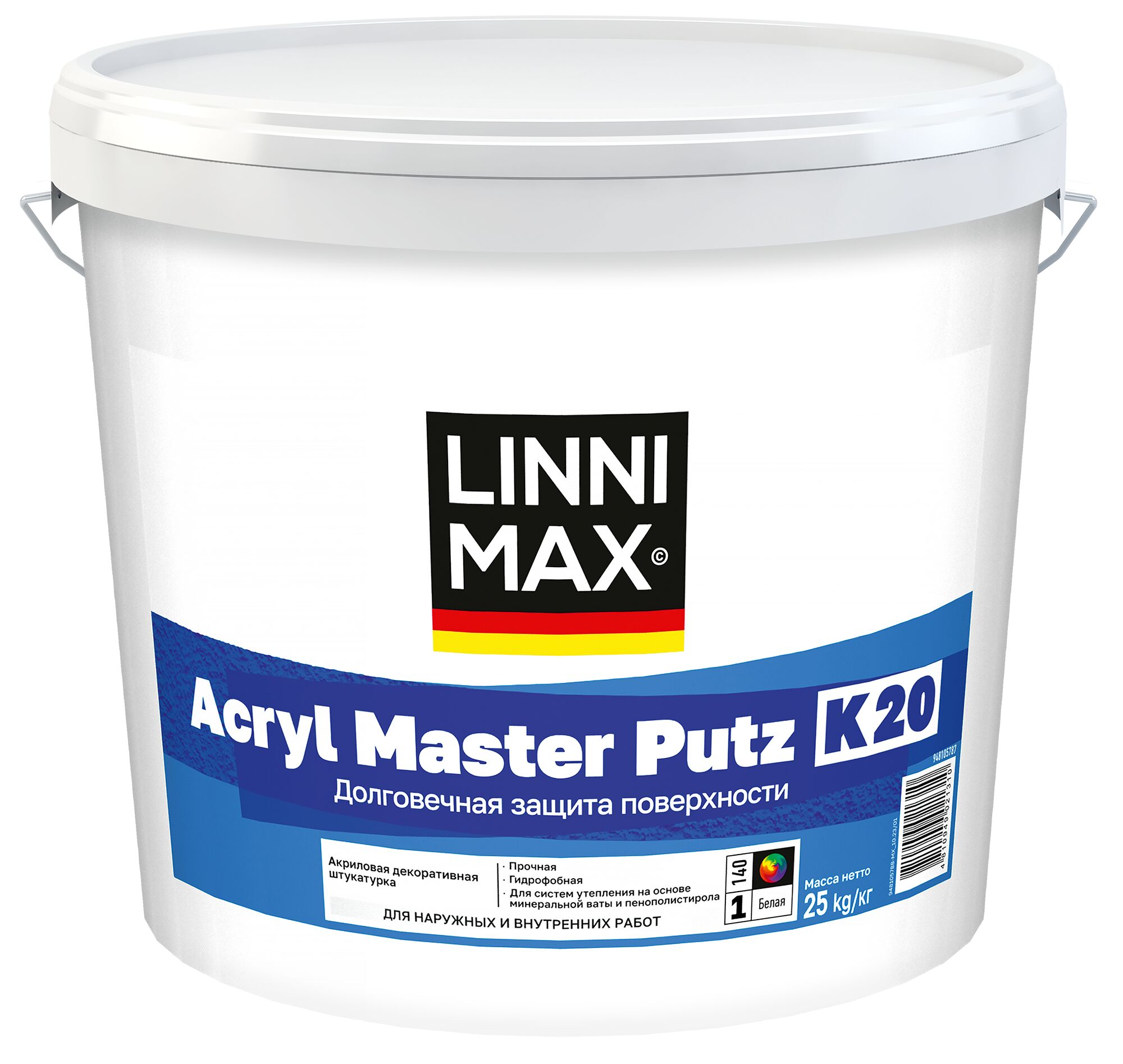 Acryl Master Putz K15 25кг Штукатурка декоративная акриловая д/внутр и наружных работ База1 LINNIMAX купить в Санкт-Петербурге