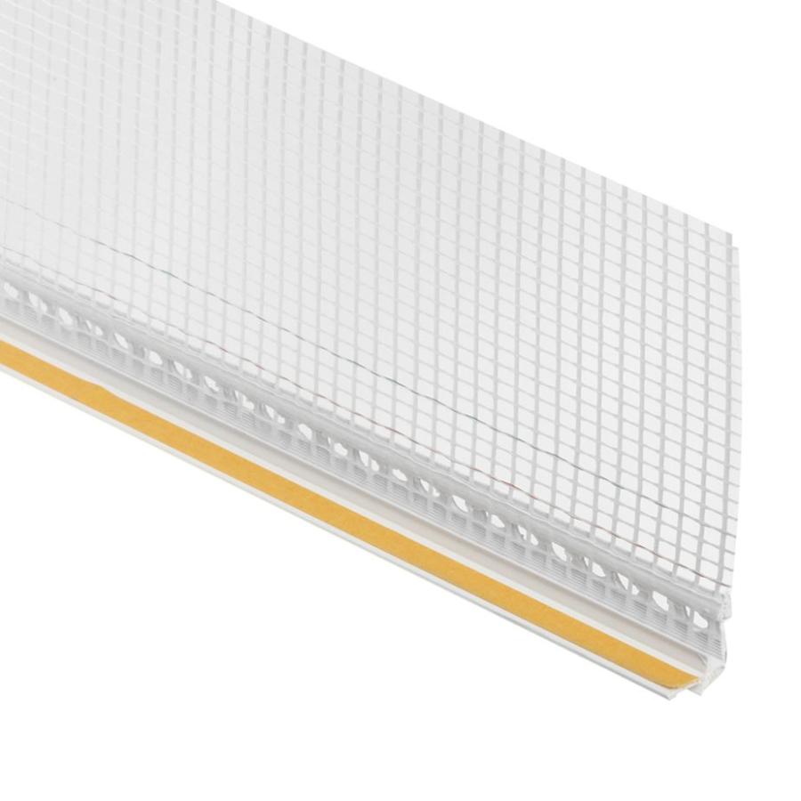 Профиль оконный примыкающий с армирующей сеткой (с пыльником) STROVER           купить в Санкт-Петербурге