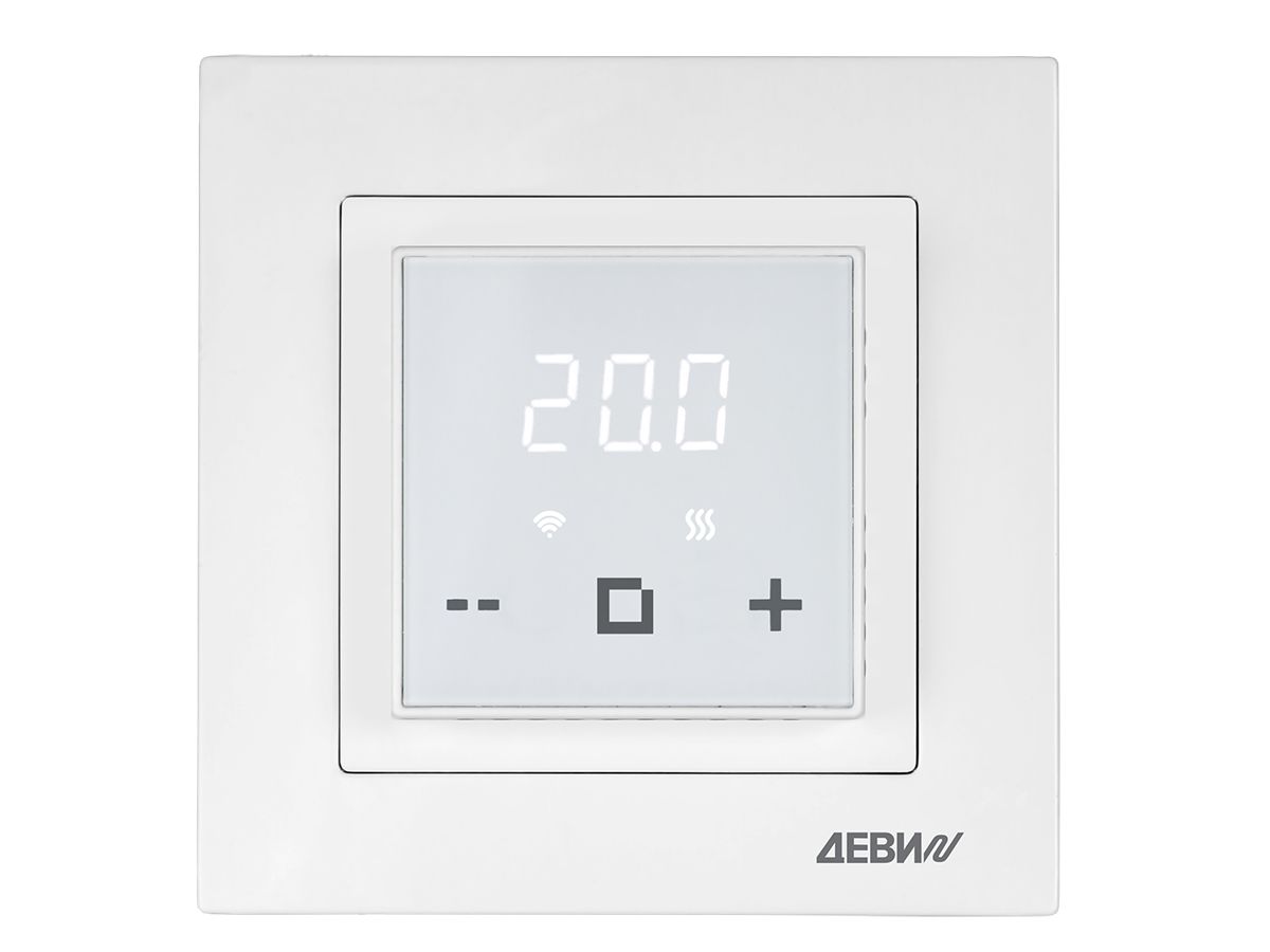 Терморегулятор ДЕВИ Classy c Wi-Fi, с датчиком пола, белый, 16А купить в Санкт-Петербурге