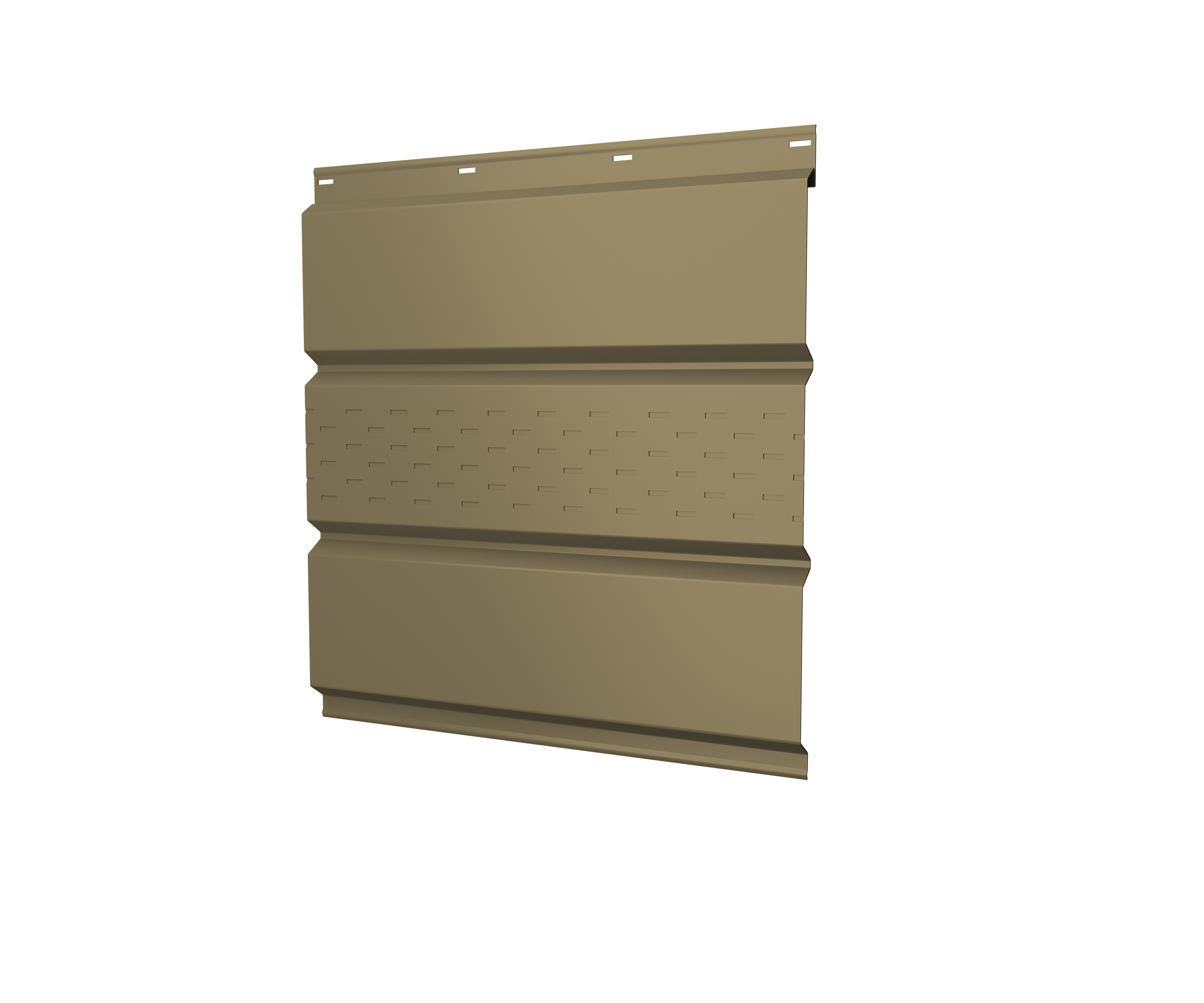 Софит металл центральная перфорация GL 0.45мм ПЭ (бежевый) 1014 {длины по спецификации} купить в Санкт-Петербурге