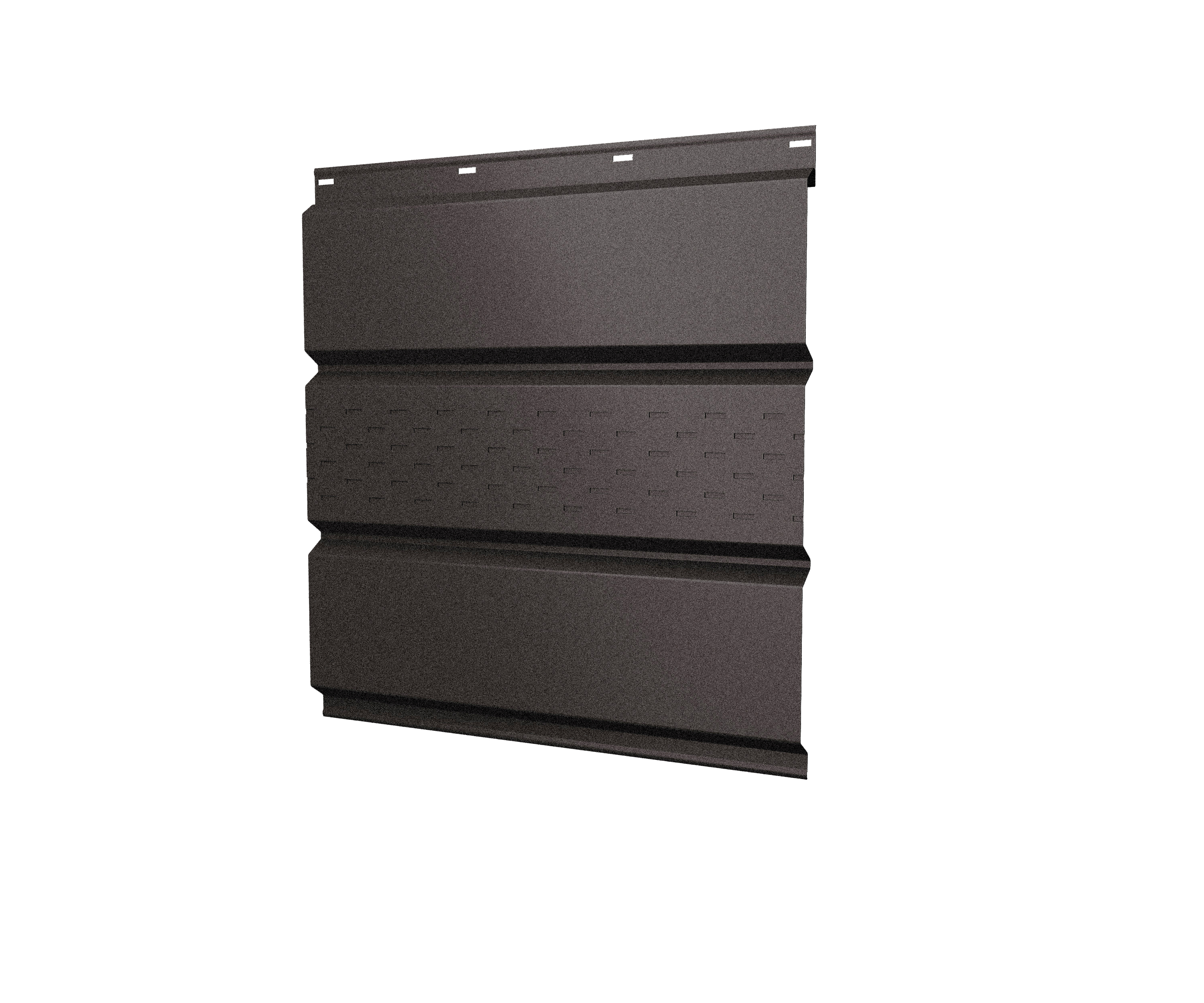 Софит металл центральная перфорация GL 0.50мм Satin (темно-коричневый) RR32 {длины по спецификации} купить в Санкт-Петербурге