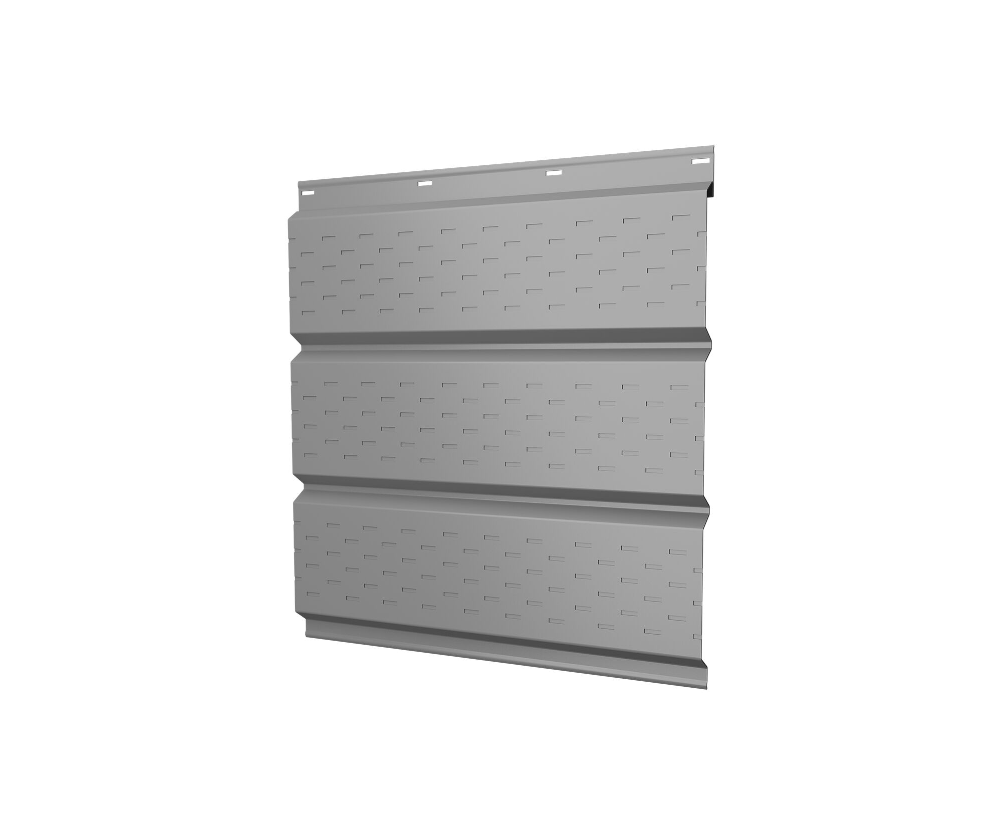 Софит металл полная перфорация GL 0.45мм ПЭ (серебро) 9006 {длины по спецификации} купить в Санкт-Петербурге