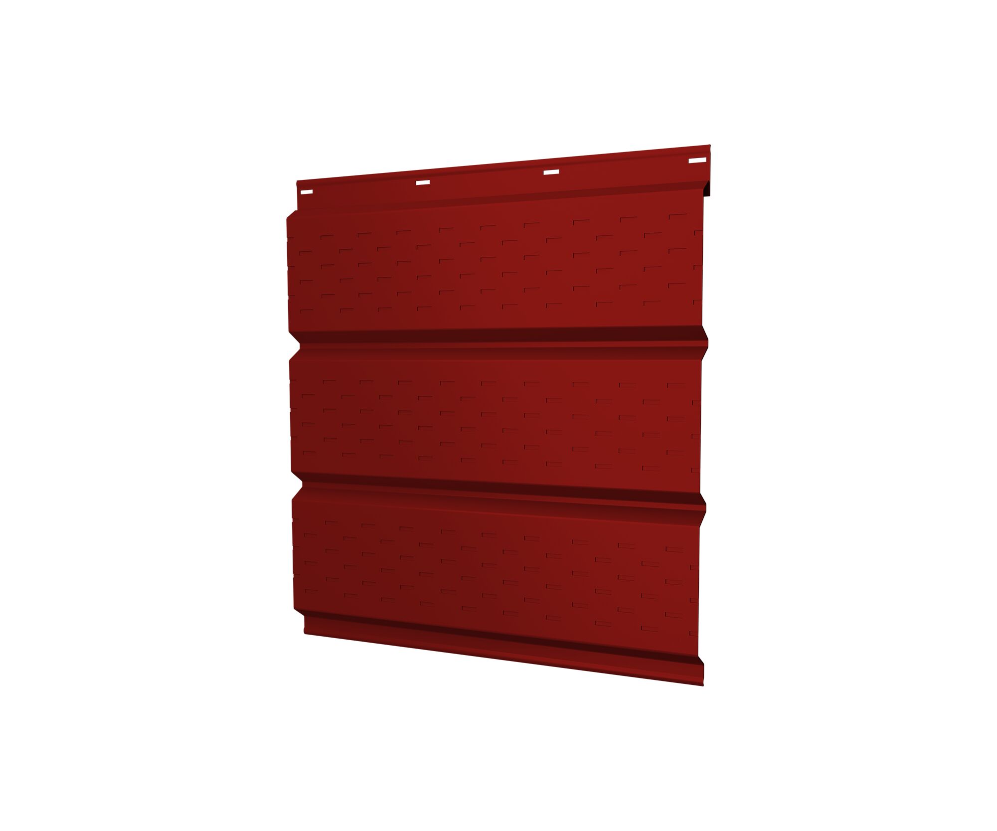 Софит металл полная перфорация GL 0.45мм ПЭ (красный) 3011 {длины по спецификации} купить в Санкт-Петербурге