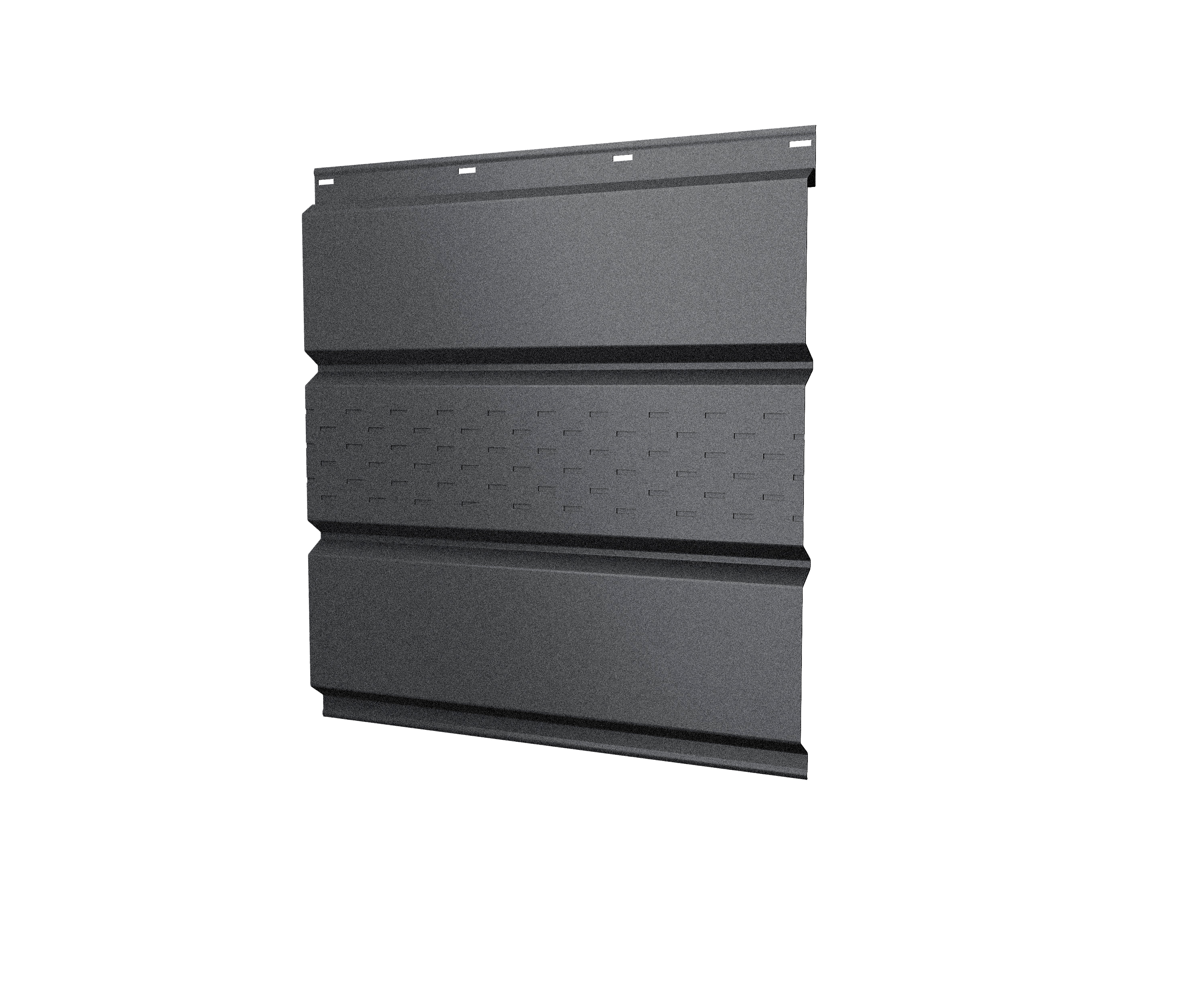 Софит металл центральная перфорация GL 0.50мм Drap (темно-серый) 7024 {длины по спецификации} купить в Санкт-Петербурге