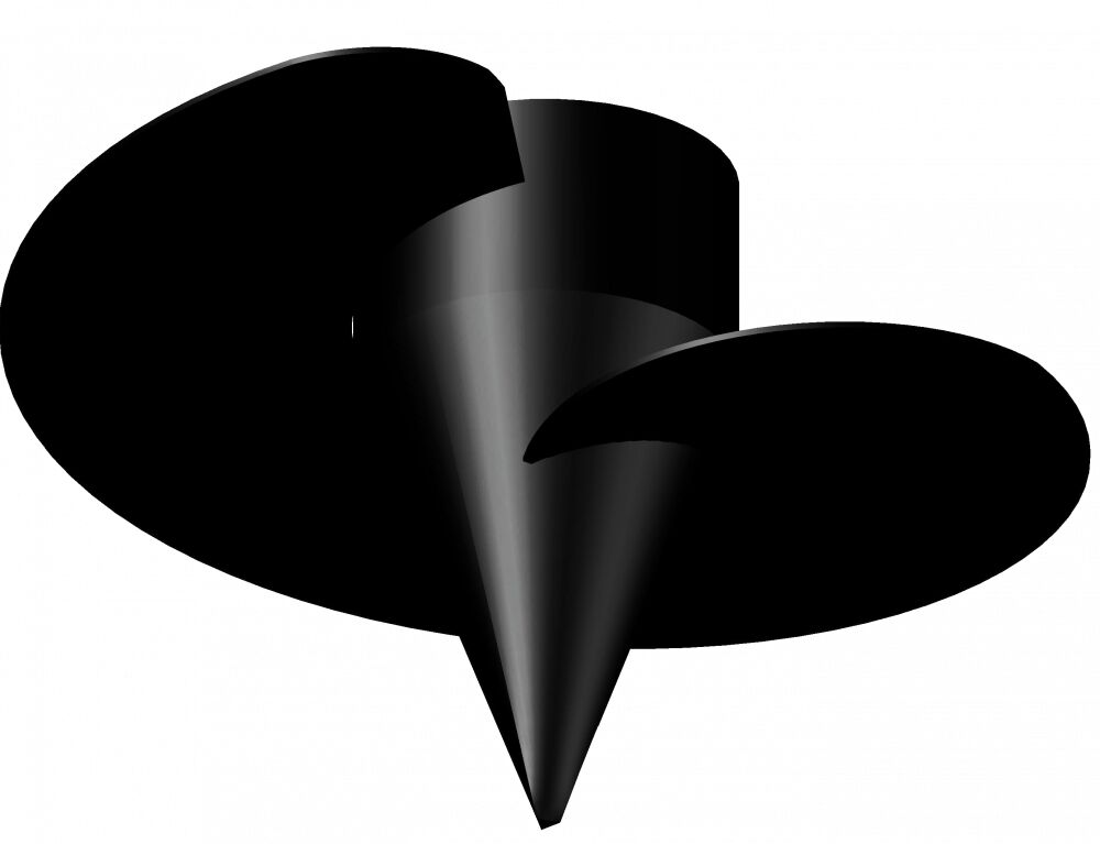 Наконечник винтовой для сваи d 51-57  цвет черный купить в Санкт-Петербурге