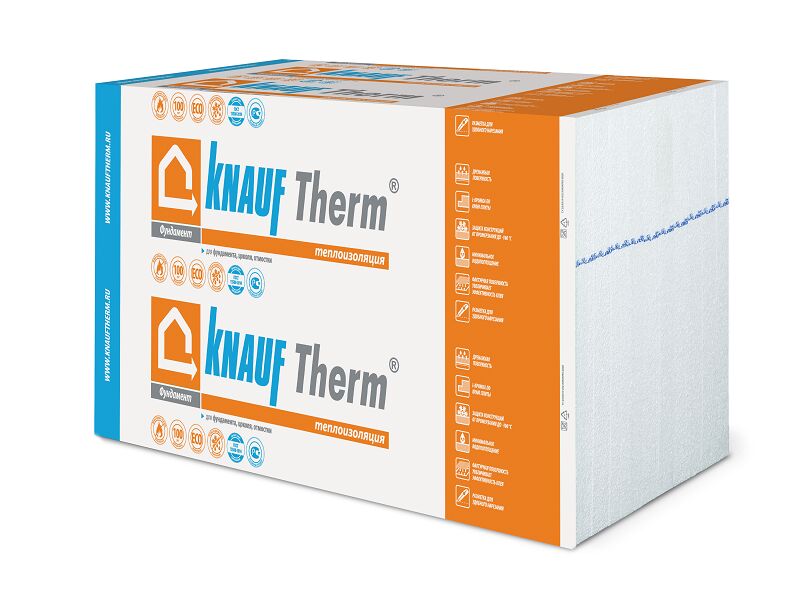 KNAUF Therm Фундамент 100мм, 6 плит, 4.32м2, 600х1200мм, 0.432м3 купить в Санкт-Петербурге