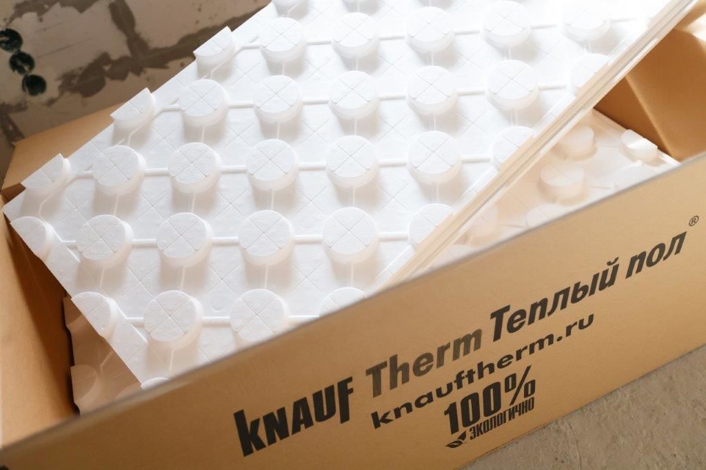 KNAUF Therm® Теплый пол 47мм, 10 плит, 7.2м2, 600х800мм, 0.338м3 купить в Санкт-Петербурге