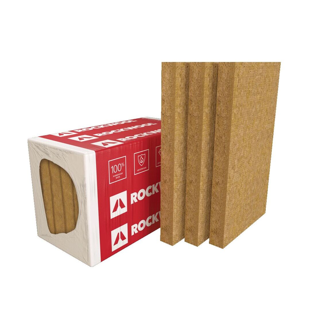 Утеплитель Роквул Венти Баттс Оптима 50мм, 8 плит, 4.8м2, 600х1000мм, 0.24м3 купить в Санкт-Петербурге