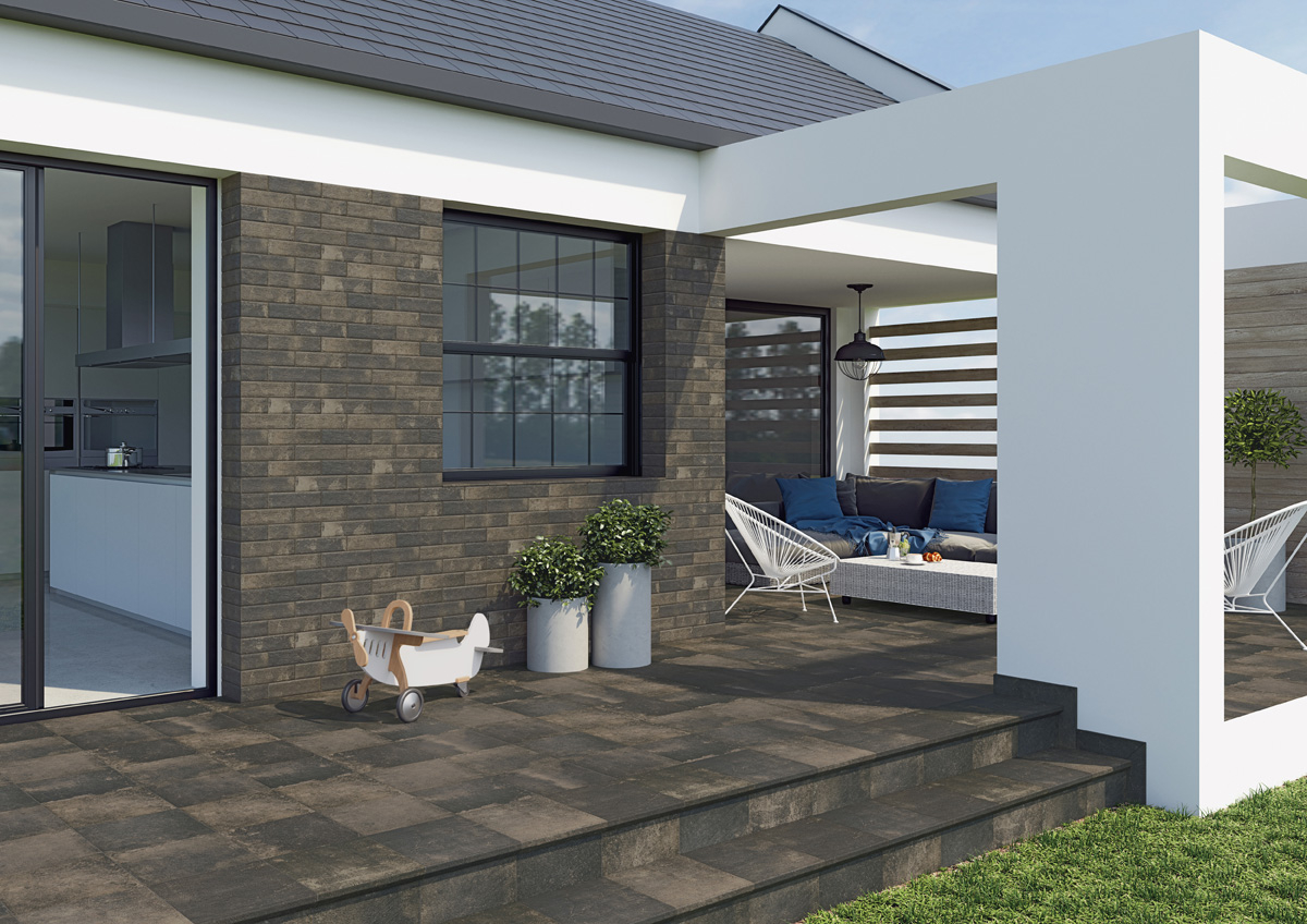 Термопанель рядовая ППС Paradyz Scandiano Brown 460х1150х50мм (0.47м2) CeramoTHERM купить в Санкт-Петербурге