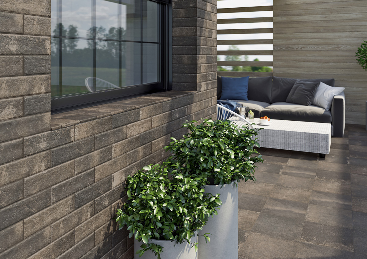 Термопанель рядовая ППС Paradyz Scandiano Brown 460х1150х50мм (0.47м2) CeramoTHERM купить в Санкт-Петербурге