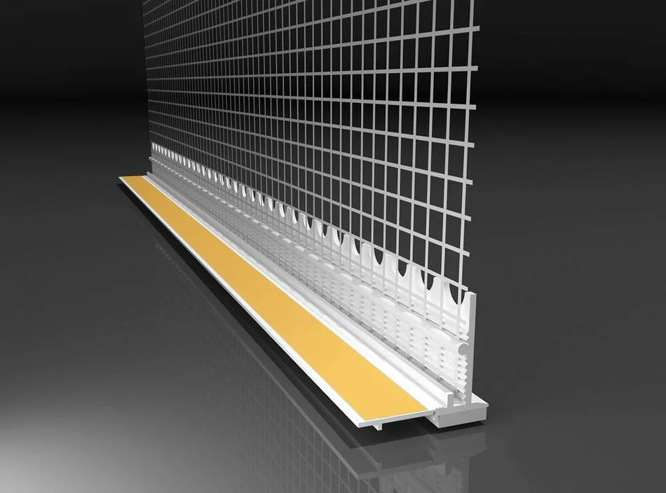 RU-TP-GLU 9мм Профиль примыкания оконный с сеткой LOBATHERM купить в Санкт-Петербурге