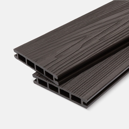 Доска террасная МПК пустотелая с пазом брашир с тиснением кофе 150х18х3000мм Мастодек купить в Санкт-Петербурге