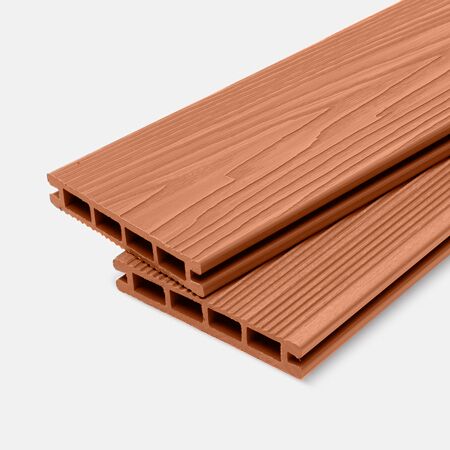 Доска террасная МПК пустотелая с пазом брашир с тиснением бронза 140х25х3000мм Мастодек купить в Санкт-Петербурге