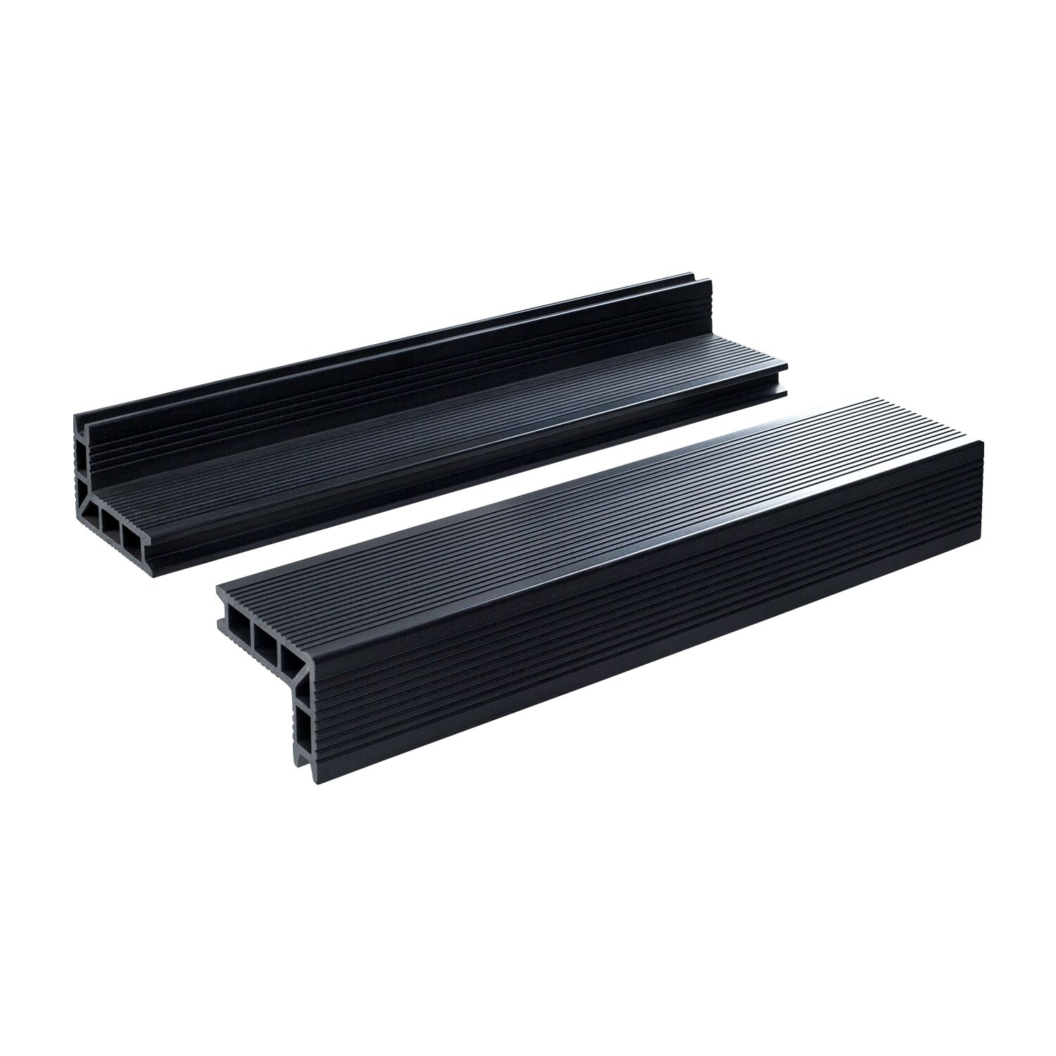 Угловой элемент универсальный GRINDERDECO, ДПК, для окантовки периметра и лестниц, подходит для доски 25мм, двухсторонняя обработка глянцевая,105х65х3000мм купить в Санкт-Петербурге