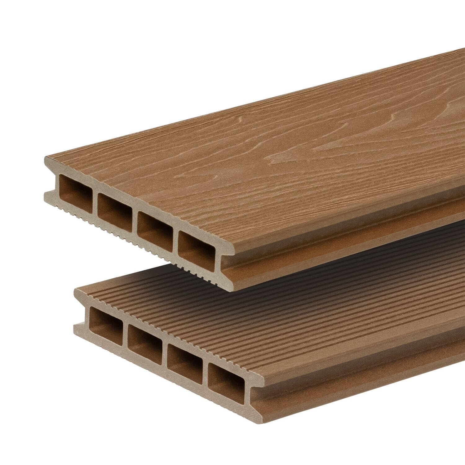 Террасная доска GRINDERDECO, ДПК, карамель, 3D тиснение "дуб", 150х25х3000мм купить в Санкт-Петербурге