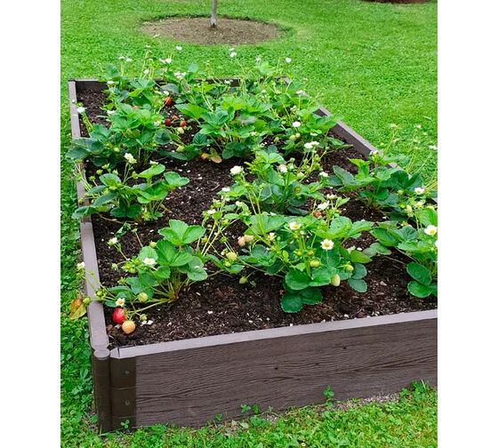 Ограждение для грядки (со стяжкой) из ДПК ВД 3D тиснение под дерево палисандр h270мм 1000х3000мм купить в Санкт-Петербурге