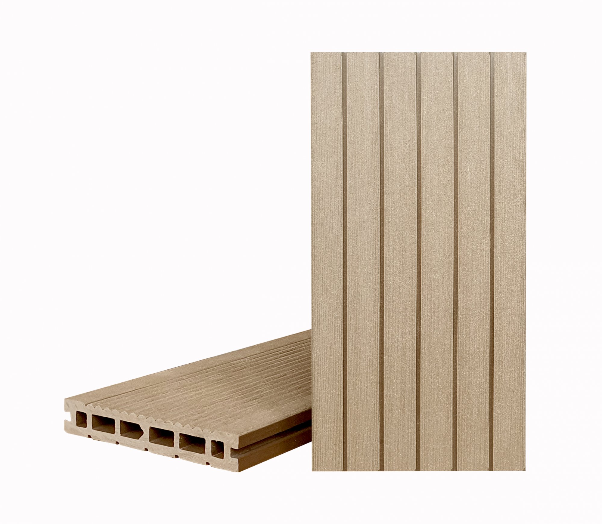 Доска террасная ТЕРРАпол пустотелая с пазом КЛАССИК Патио Арахис 147х24х3000мм купить в Санкт-Петербурге