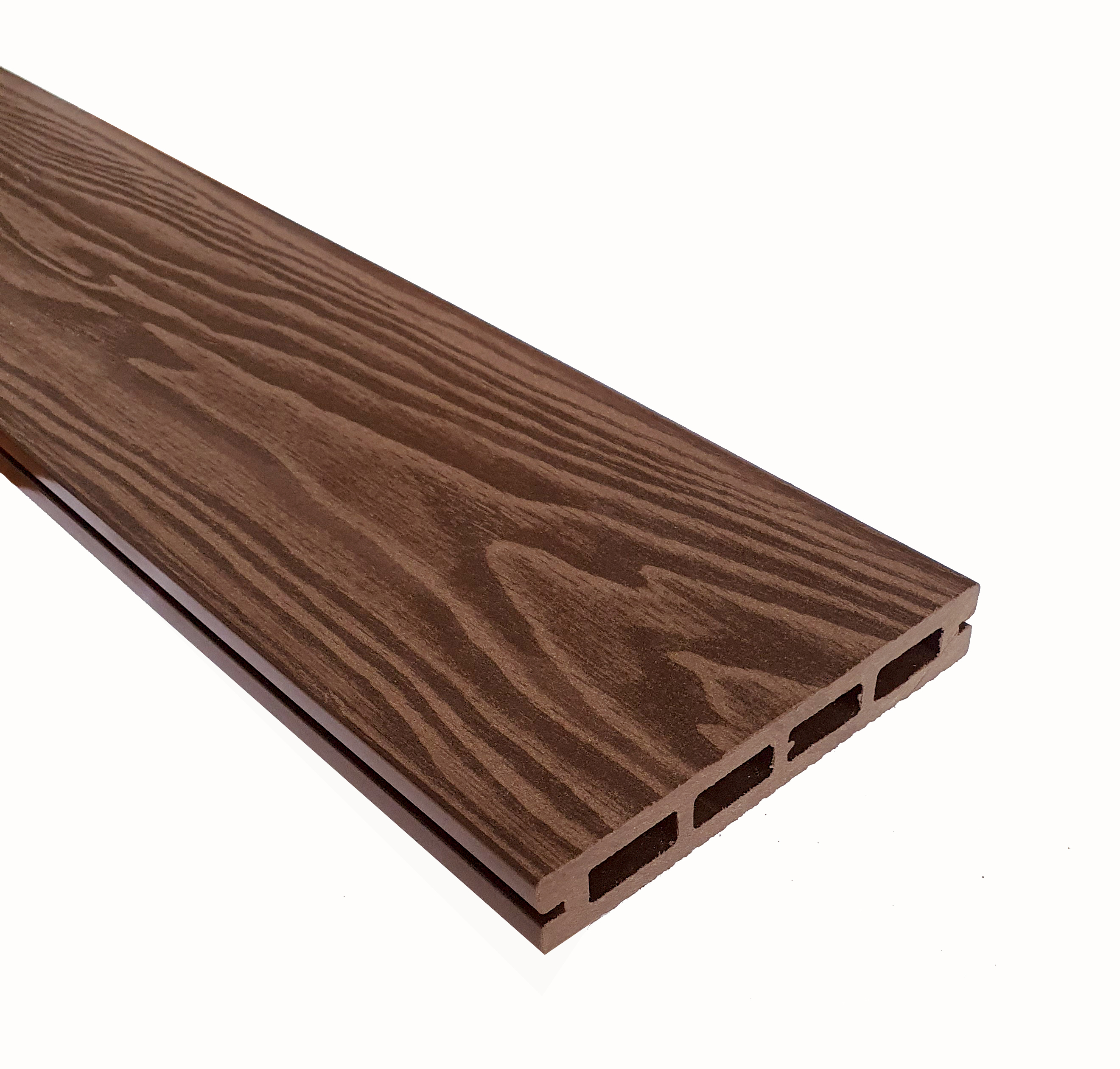 Доска террасная ТЕРРАпол пустотелая с пазом СМАРТ 3D Орех Милано 130х22х3000мм купить в Санкт-Петербурге