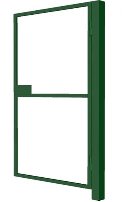 Калитка без наполнения профильная труба 40*20,Ш-1000мм, В-1900мм, столб 80х80х3000мм открытие наружу правая ППК RAL 6005 купить в Санкт-Петербурге