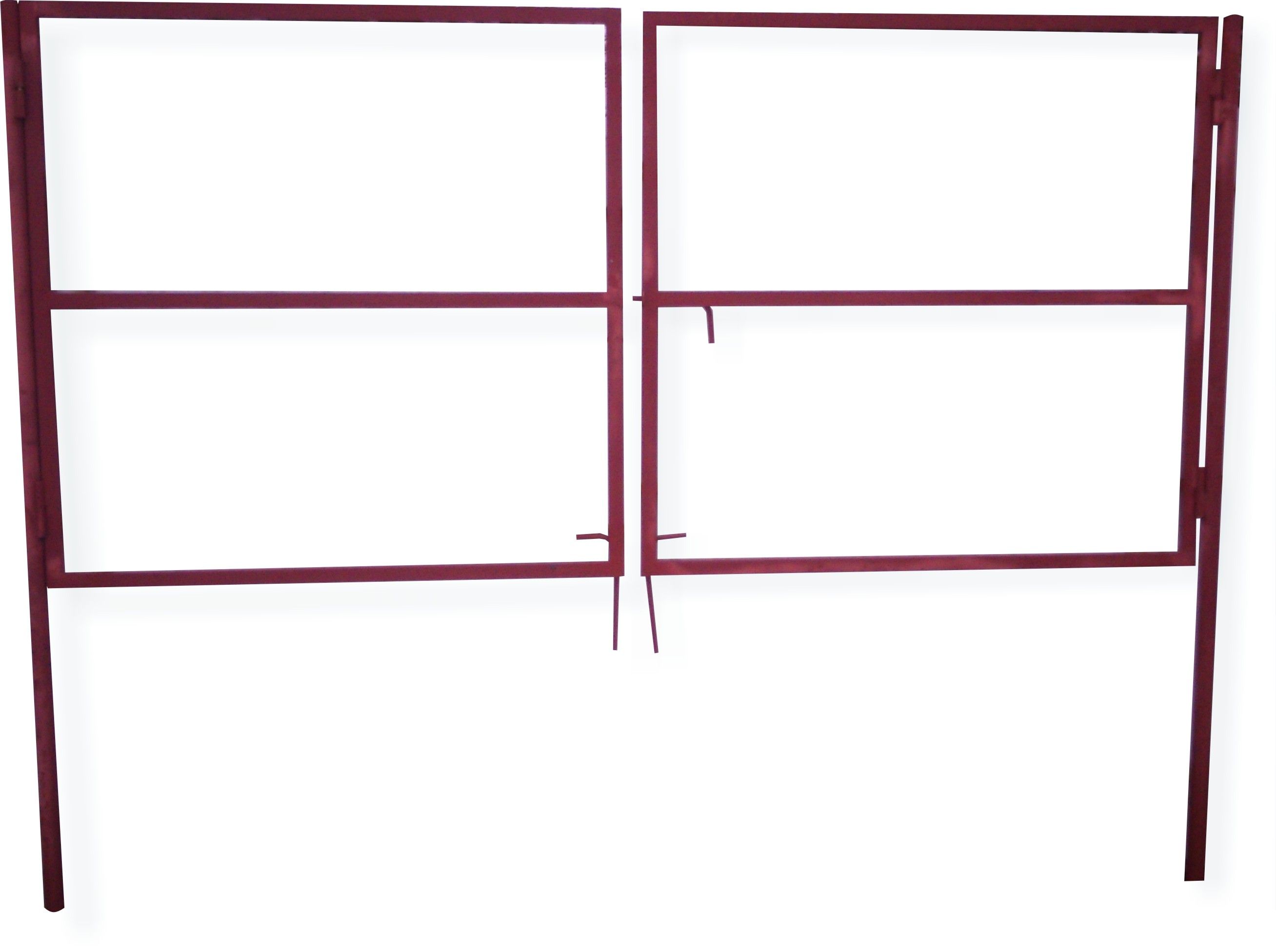 Ворота распашные без наполнения профильная труба 40х20 Ш-3000 В-1500 со столбами d 51х 2500мм грунт коричневый купить в Санкт-Петербурге