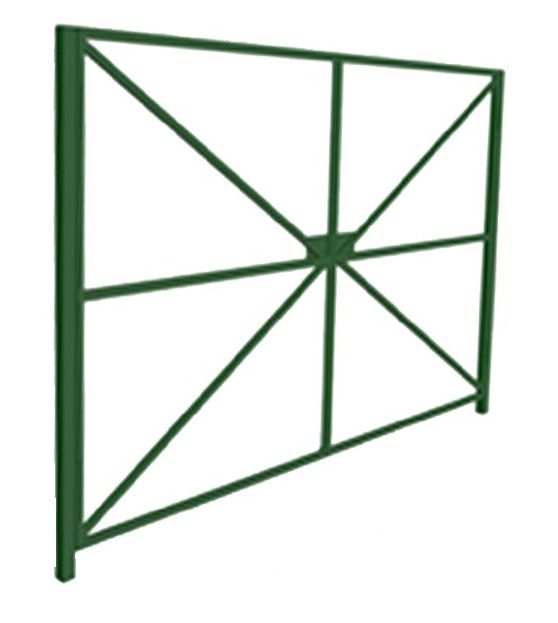 Ворота распашные без наполнения труба проф. 40х20 мм Ш-4000мм В-1900мм со столбами 80х80х2000мм открытие наружу ППК купить в Санкт-Петербурге