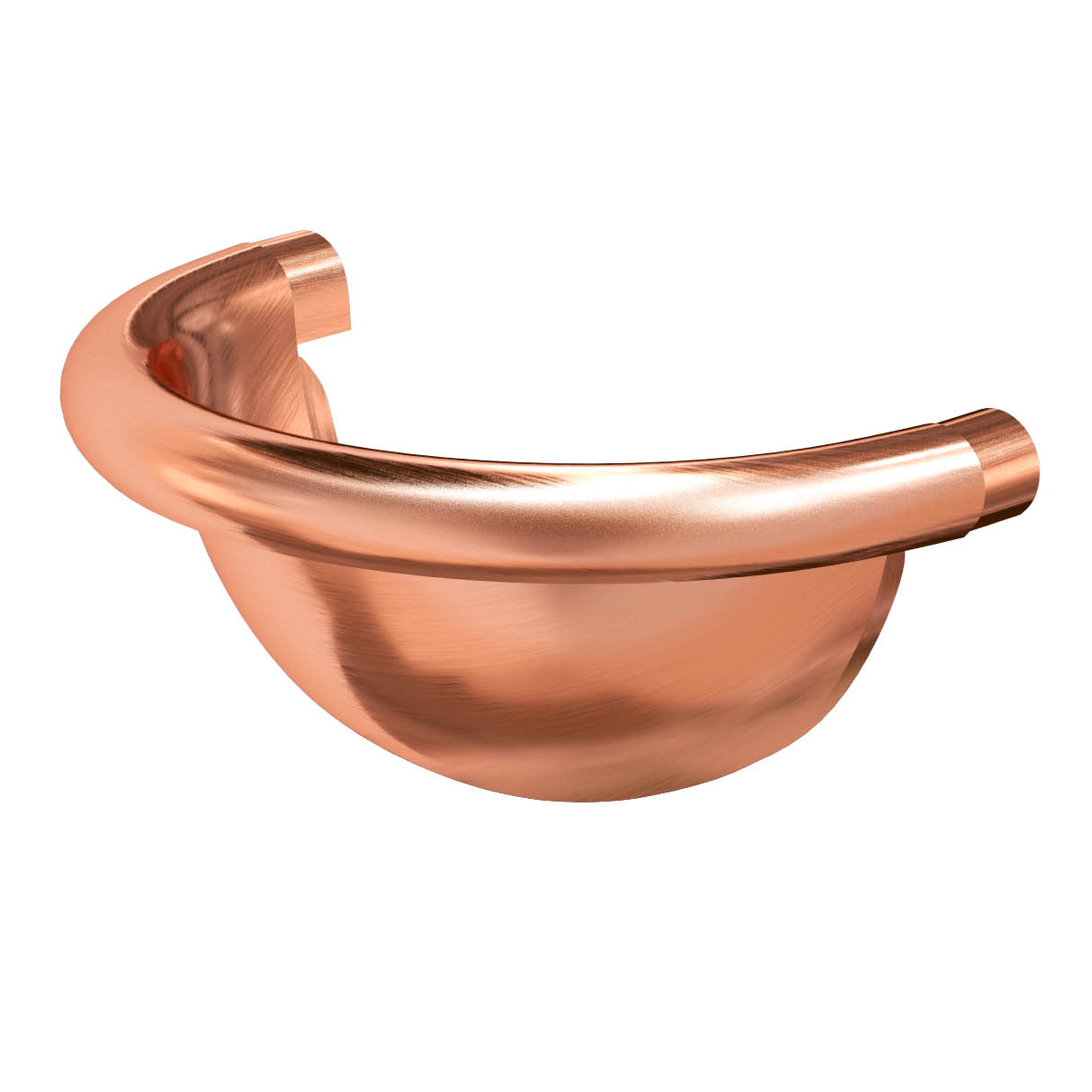 Заглушка желоба универсальная полукруглая медная купить в Санкт-Петербурге