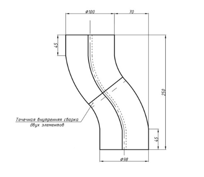 S-обвод ASD D90  PU aquAsystem купить в Санкт-Петербурге