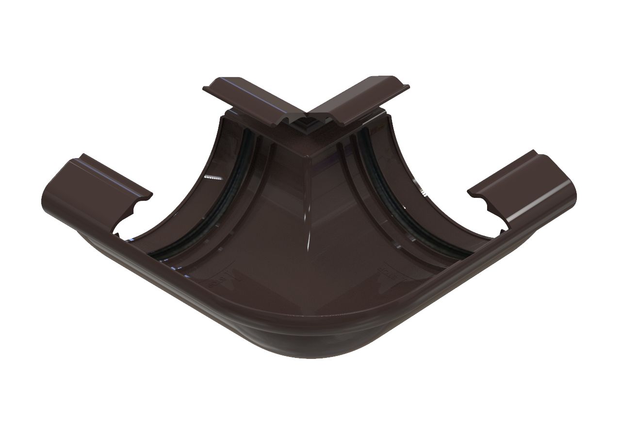 GLC ПВХ Угол водосточного желоба 90° пластиковый купить в Санкт-Петербурге