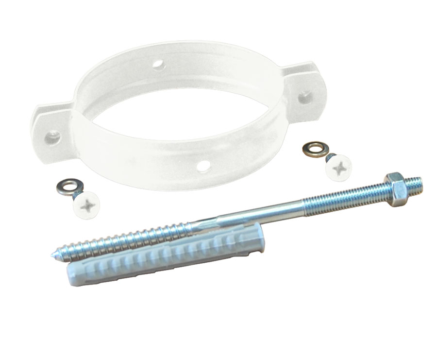 Хомут трубы на кирпич (метиз) металлический D100, винтовое соединение купить в Санкт-Петербурге