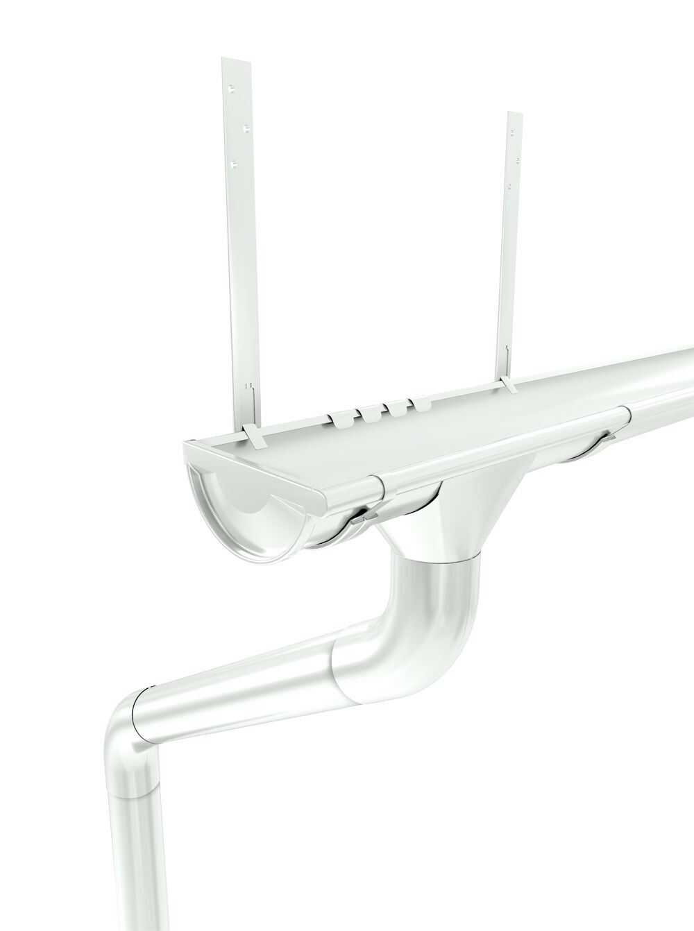 Комплект водостока D125/90 белый (9003) 6м/3м GrandLine ПЭ купить в Санкт-Петербурге