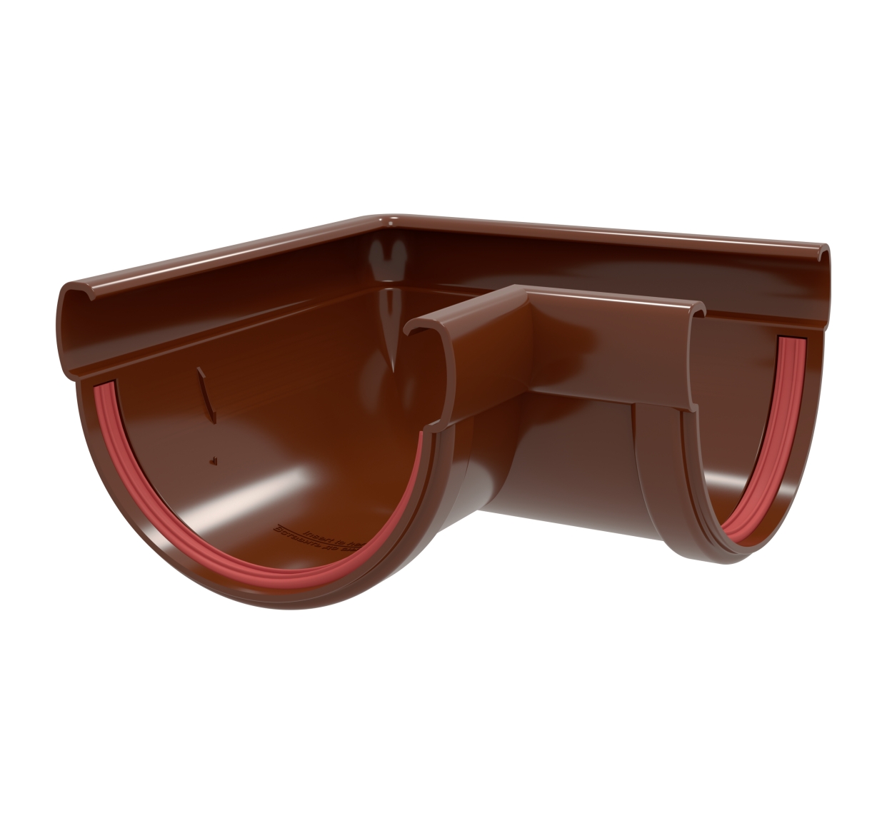 Угол желоба универсальный 90° D135 шоколадный (8017) ПВХ GrandLine Дизайн купить в Санкт-Петербурге