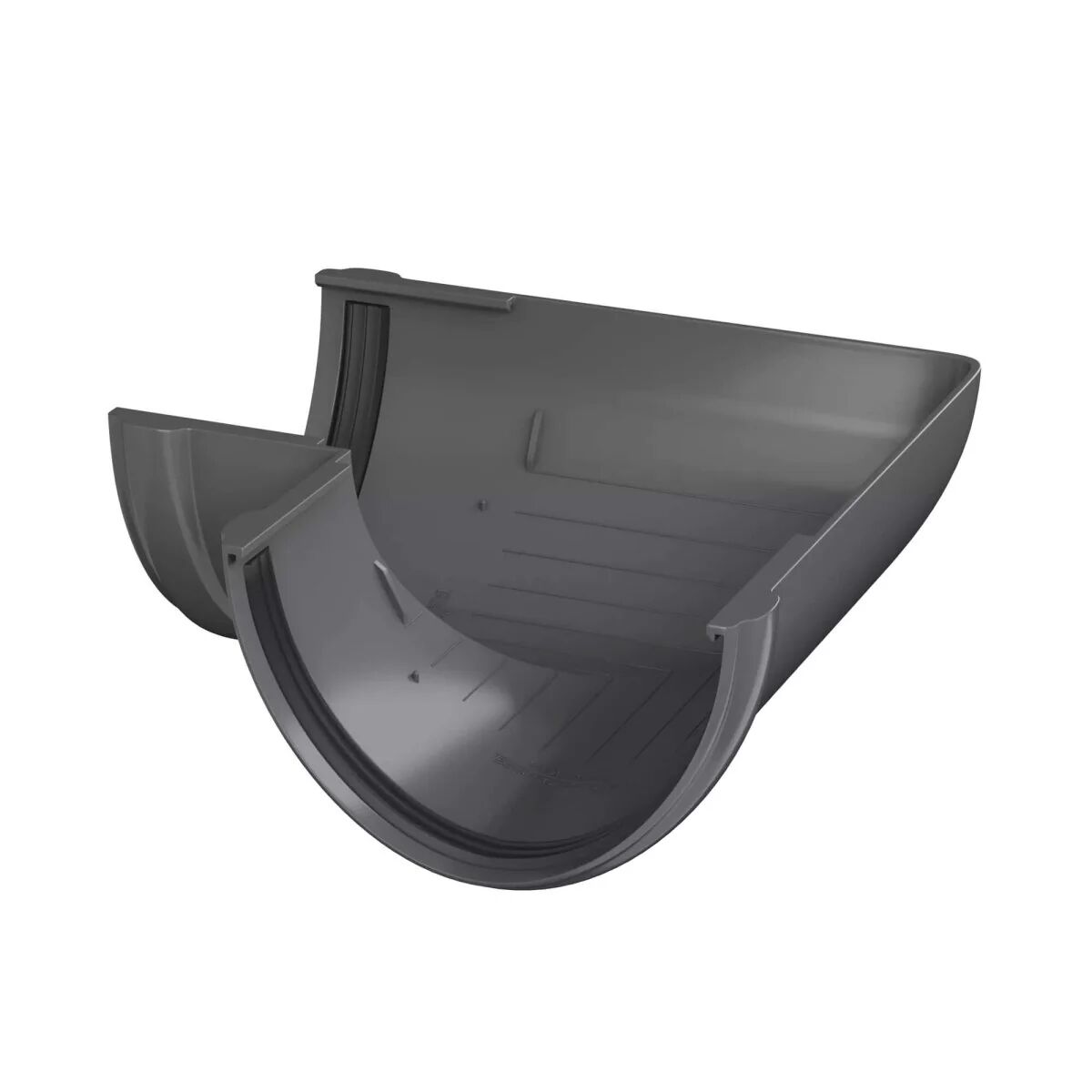 Угол желоба 90° D125 серый (7024) ТН ПВХ 19шт/уп купить в Санкт-Петербурге