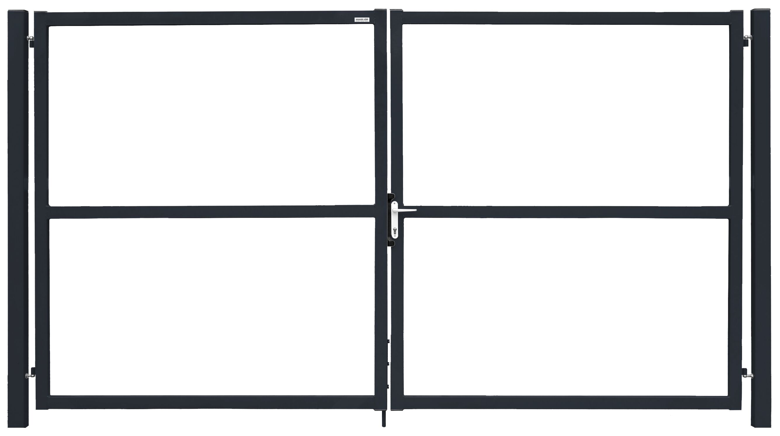 Ворота распашные Colority Zinc 1800х4000мм 7024 темно-серый Grand Line купить в Санкт-Петербурге