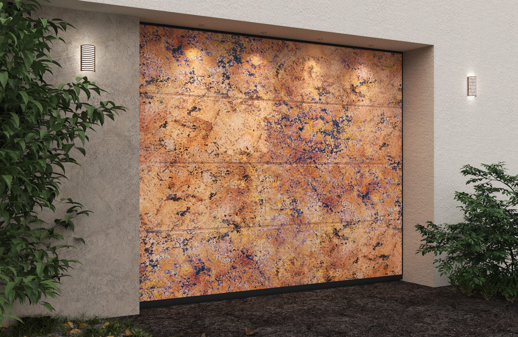 Ворота гаражные секционные Prestige Lux L-гофр smooth 2500х2125мм ALUTECH купить в Санкт-Петербурге