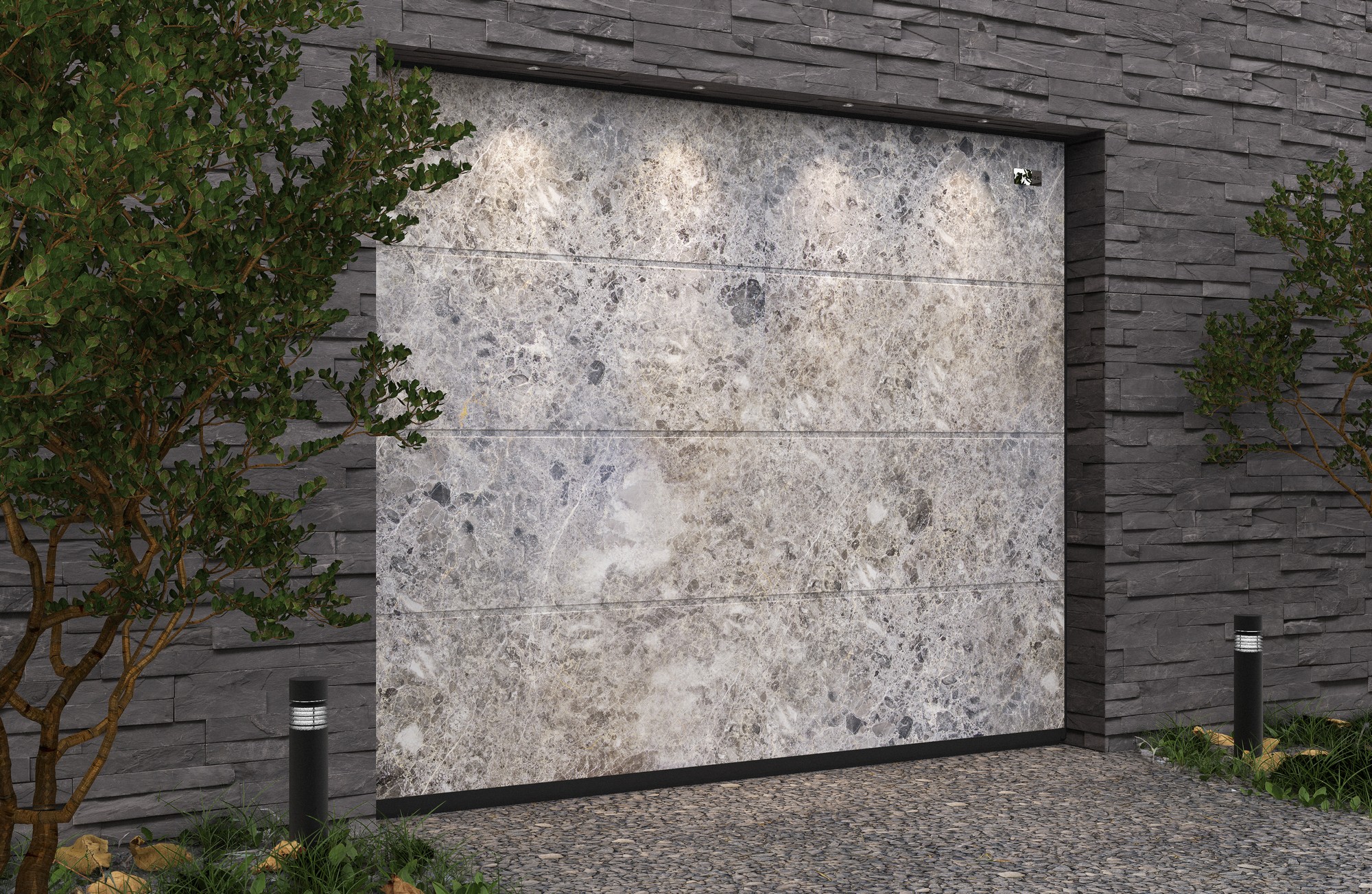 Ворота гаражные секционные Prestige Lux L-гофр smooth 2500х2500мм ALUTECH купить в Санкт-Петербурге