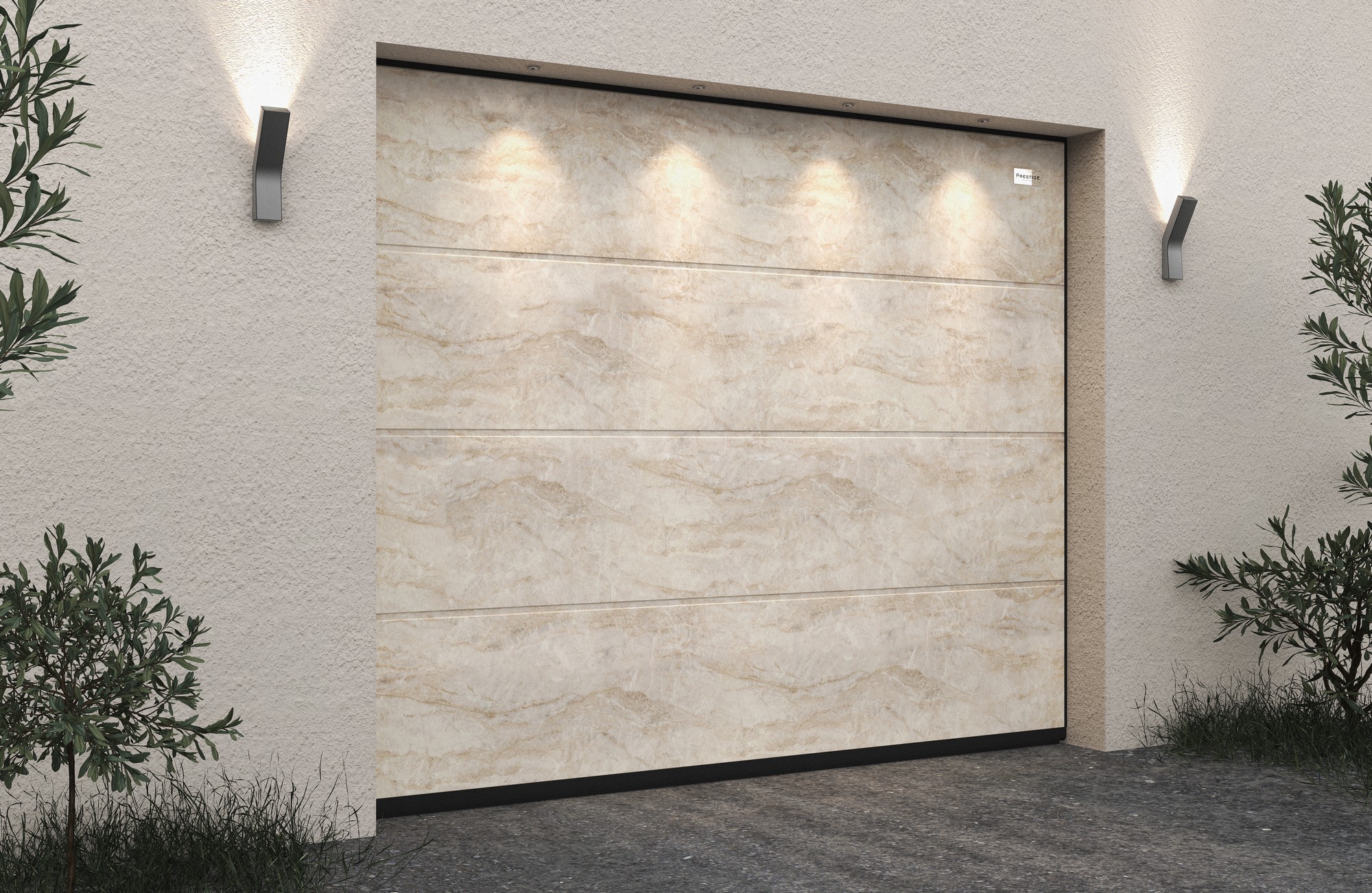 Ворота гаражные секционные Prestige Lux L-гофр smooth 2500х2500мм ALUTECH купить в Санкт-Петербурге