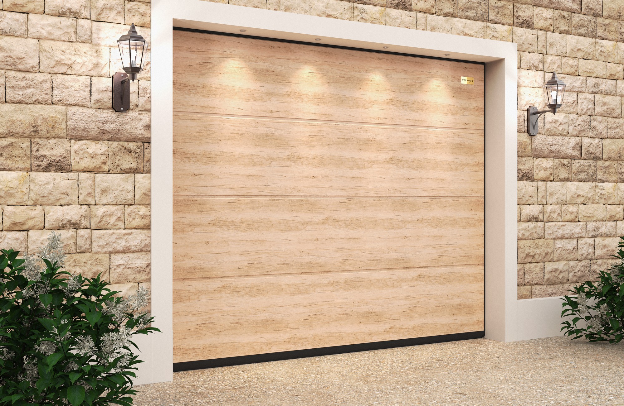 Ворота гаражные секционные Prestige Lux L-гофр smooth 3000х2250мм ALUTECH купить в Санкт-Петербурге