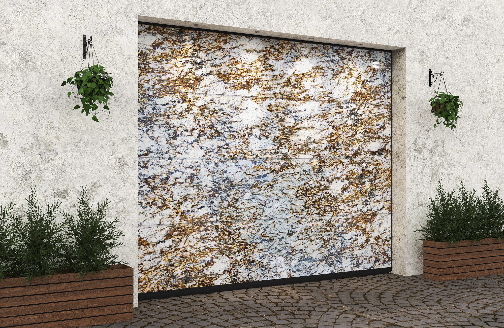 Ворота гаражные секционные Prestige Lux L-гофр smooth 3000х2500мм ALUTECH купить в Санкт-Петербурге